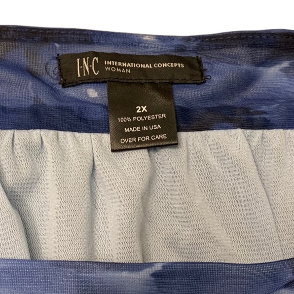 INC International Concepts | Pink Blue Oversized Top Size 2X - Picture 10 of 10